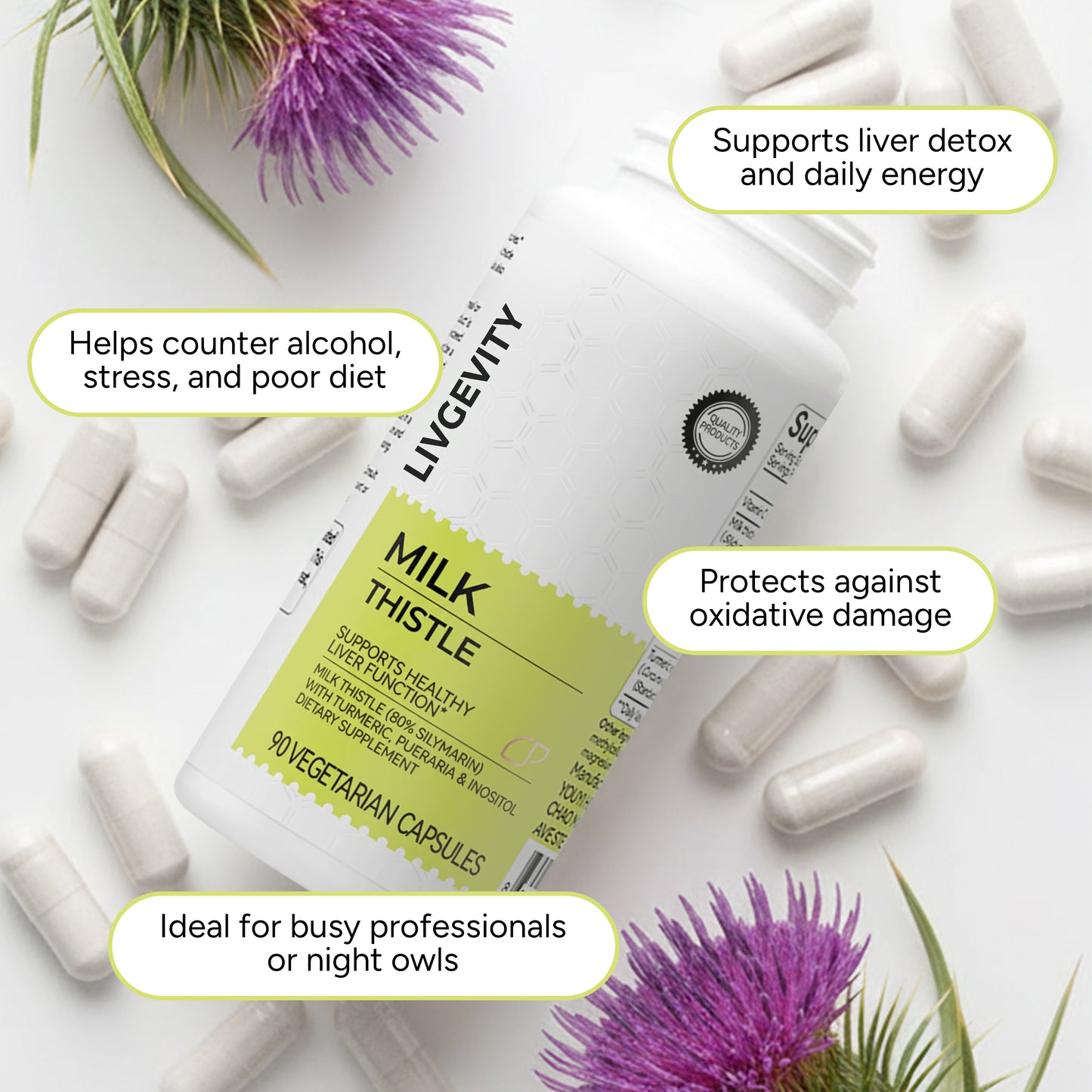 Livgevity™ Milk Thistle Liver Detox Supplement